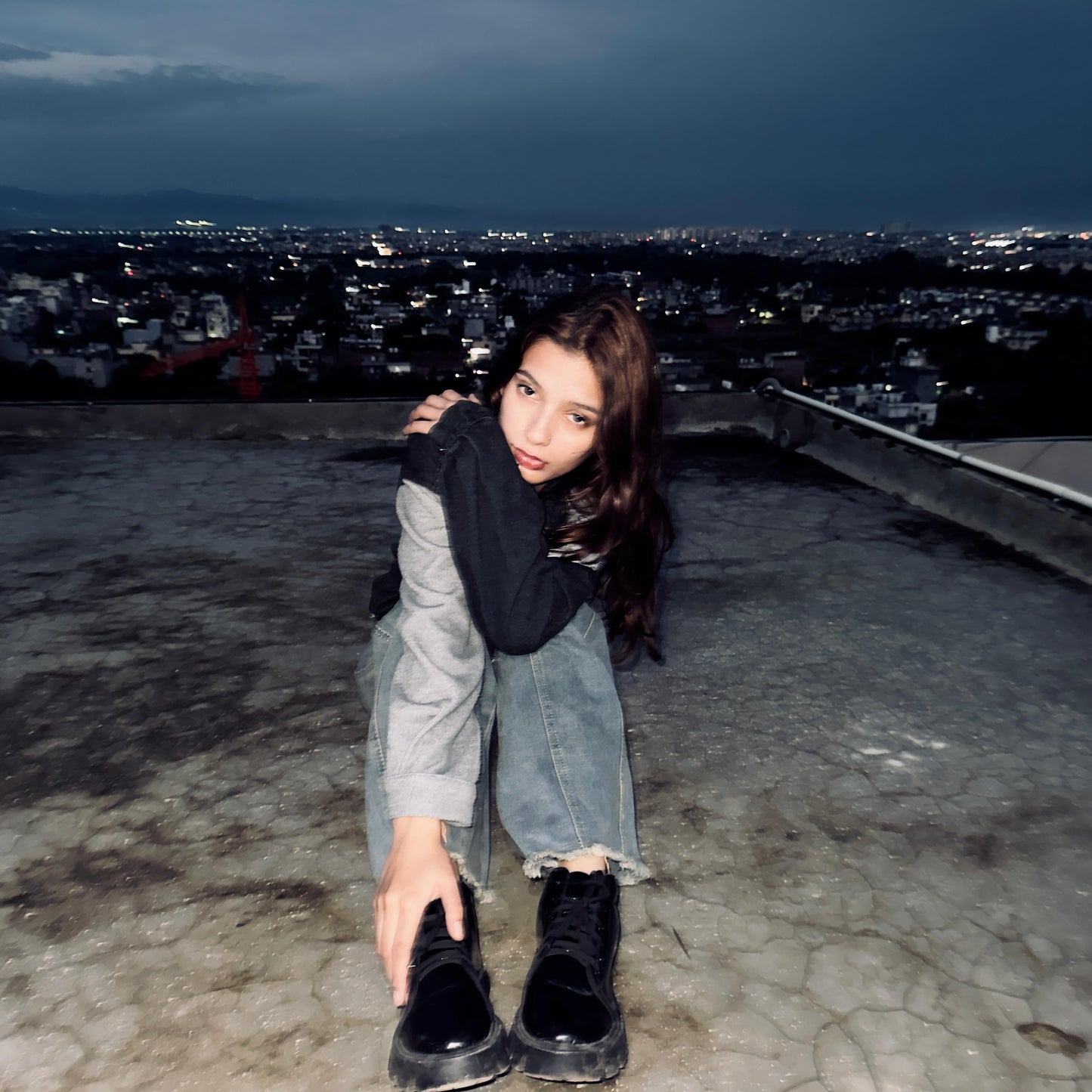 DUAL TONE CROP JACKET