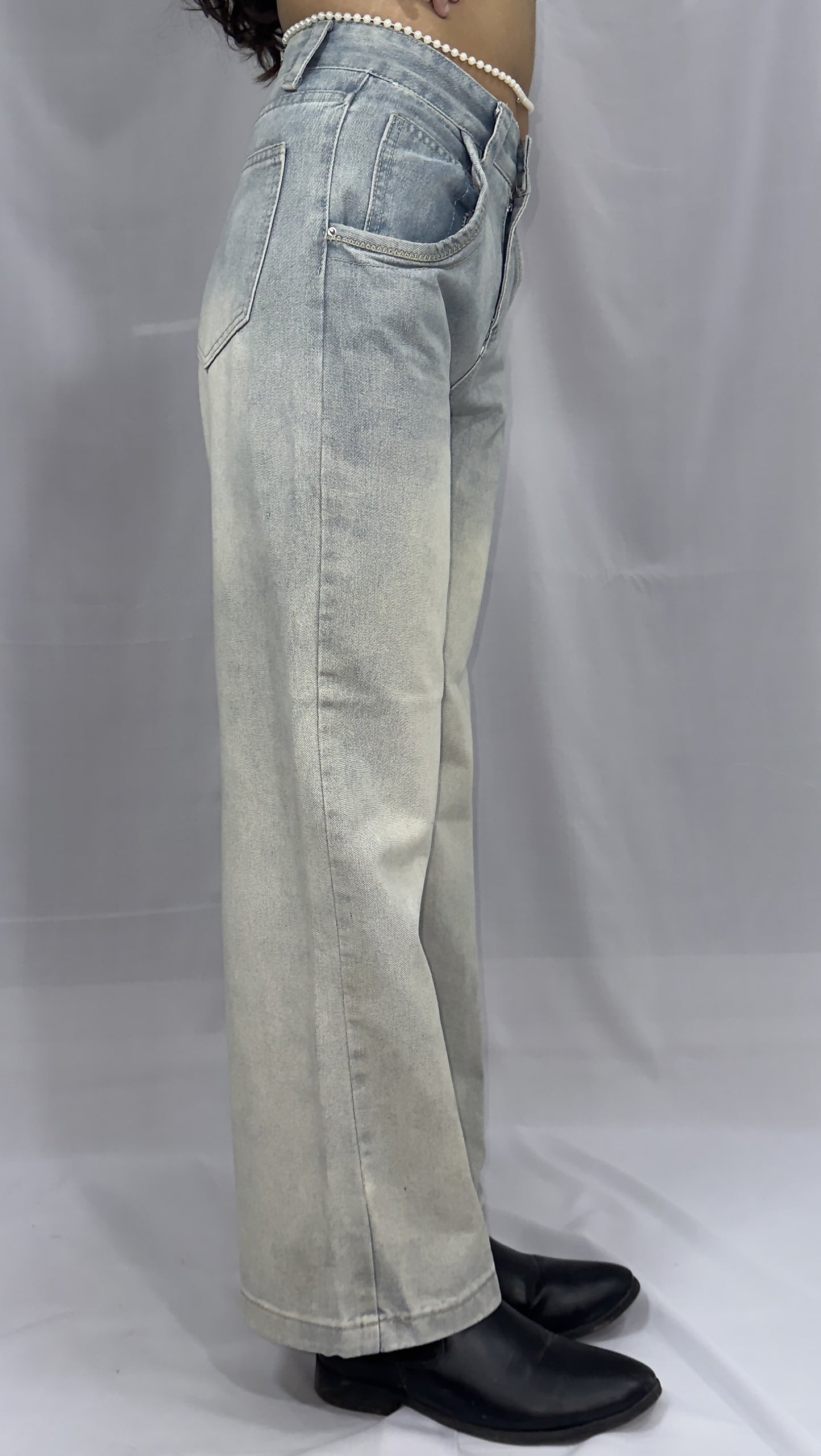 SKY BLUE WASHED JEANS IS AVAILABLE IN SIZE S/28-30