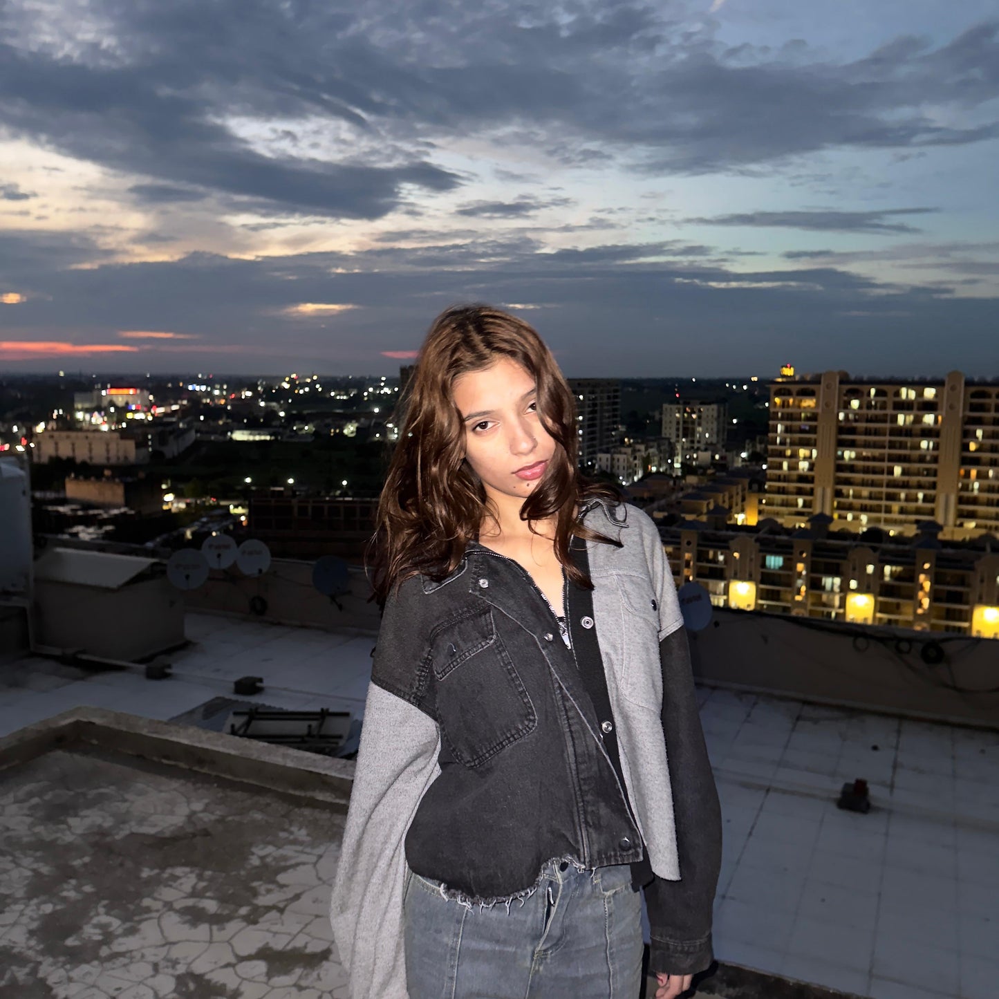 DUAL TONE CROP JACKET